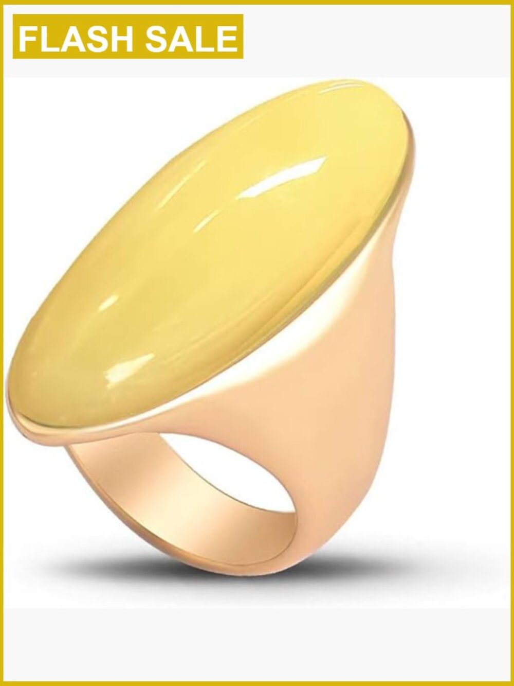 Exaggerated Gemstone Ring Big Eye Shape Stone Chunky Statement Ring Cocktail